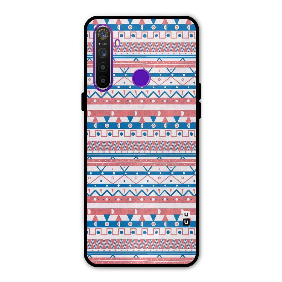Seamless Ethnic Pattern Glass Back Case for Realme 5s