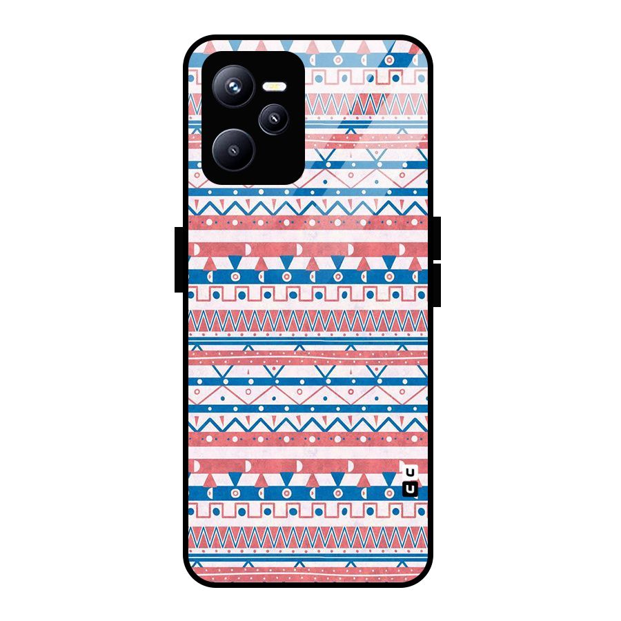 Seamless Ethnic Pattern Glass Back Case for Realme C35