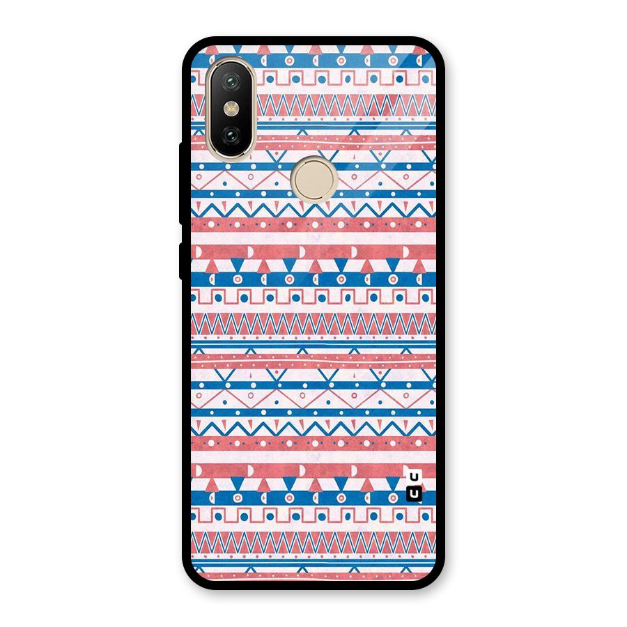 Seamless Ethnic Pattern Glass Back Case for Redmi A2