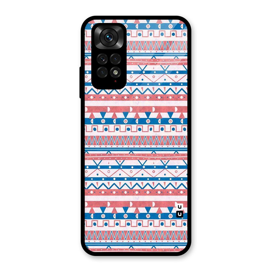 Seamless Ethnic Pattern Glass Back Case for Redmi Note 11S