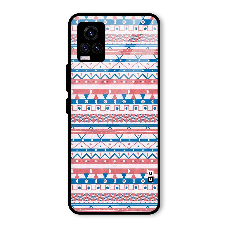 Seamless Ethnic Pattern Glass Back Case for Vivo V20 2021