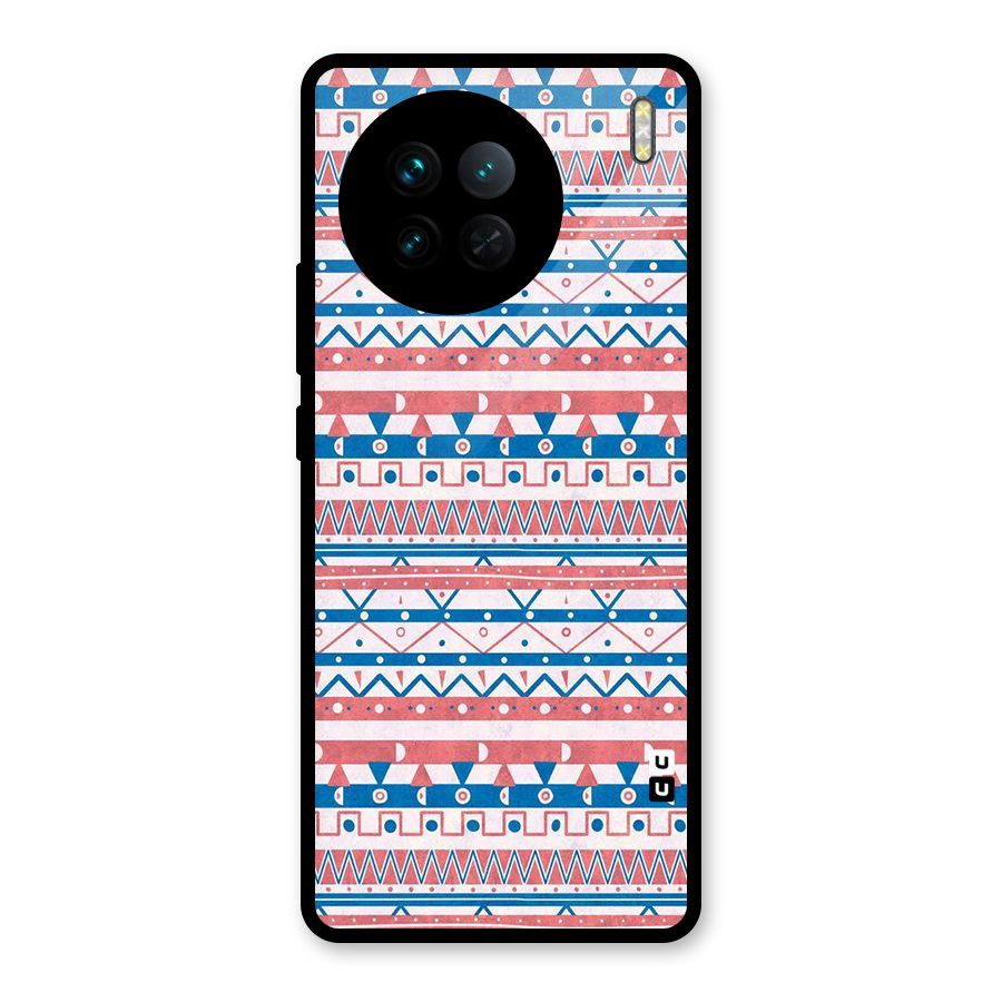 Seamless Ethnic Pattern Glass Back Case for Vivo X90