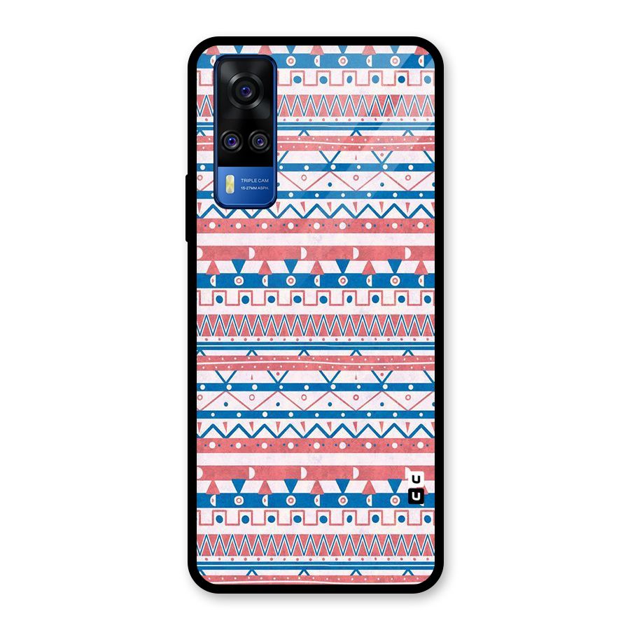 Seamless Ethnic Pattern Glass Back Case for Vivo Y31