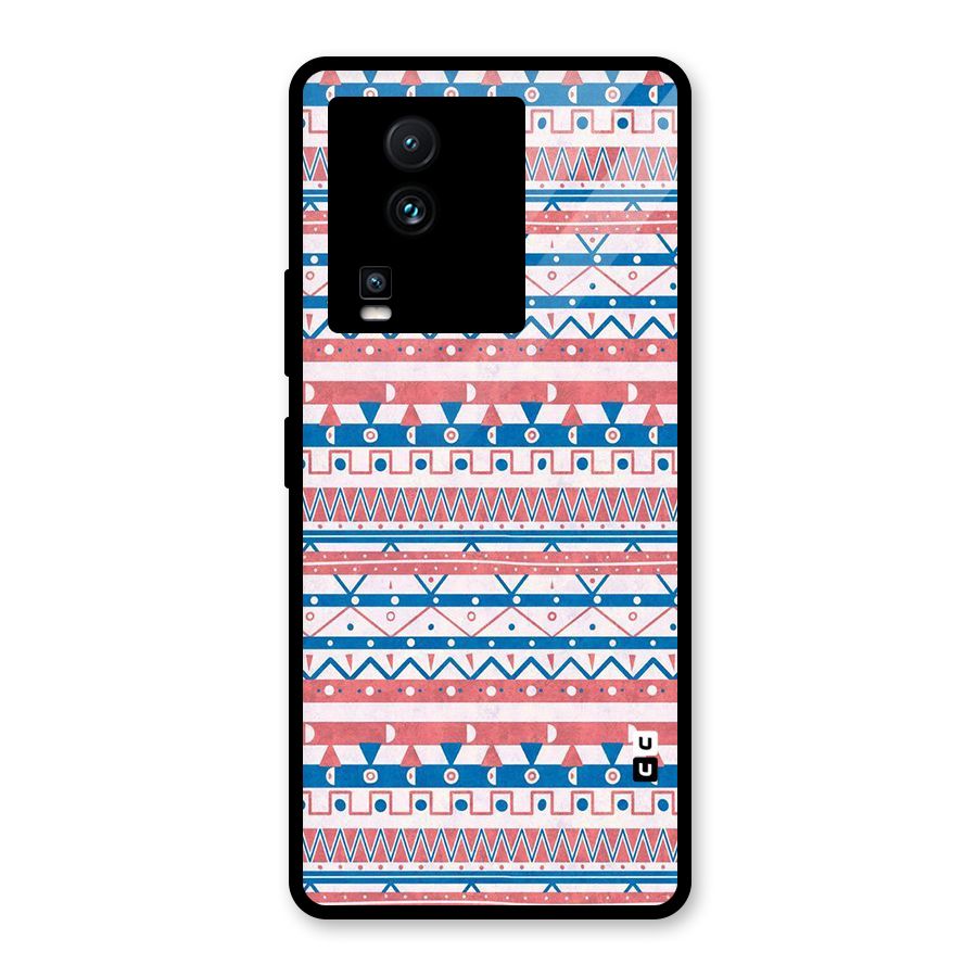 Seamless Ethnic Pattern Glass Back Case for Vivo iQOO Neo 7