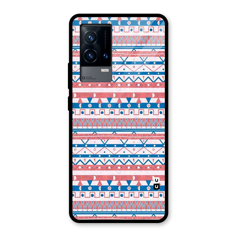 Seamless Ethnic Pattern Glass Back Case for iQOO 9 5G