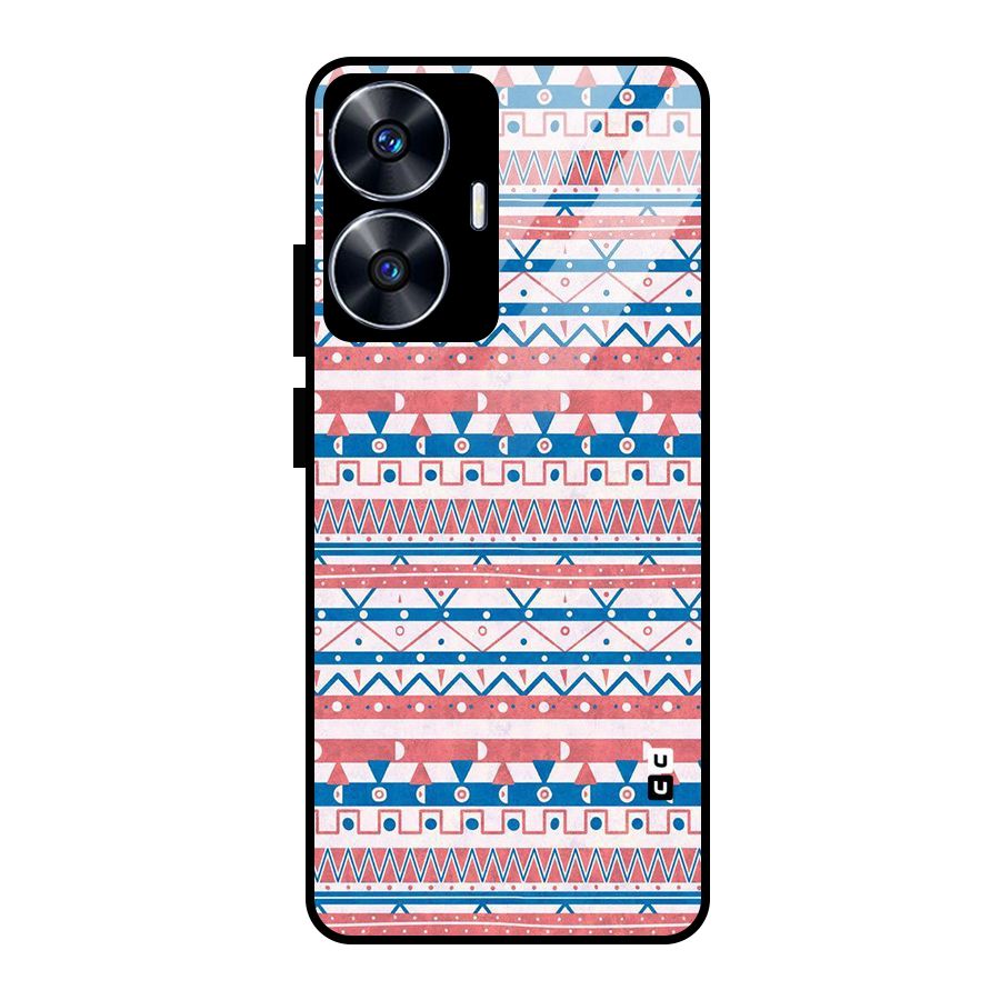 Seamless Ethnic Pattern Glass Back Case for realme C55