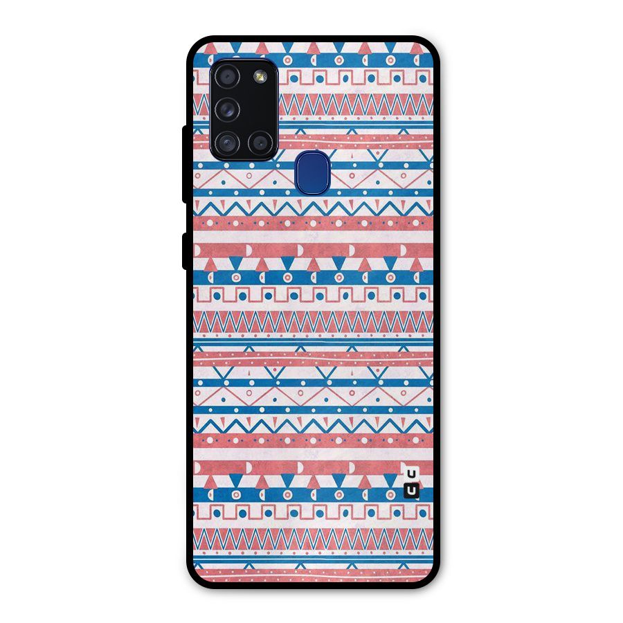 Seamless Ethnic Pattern Metal Back Case for Galaxy A21s