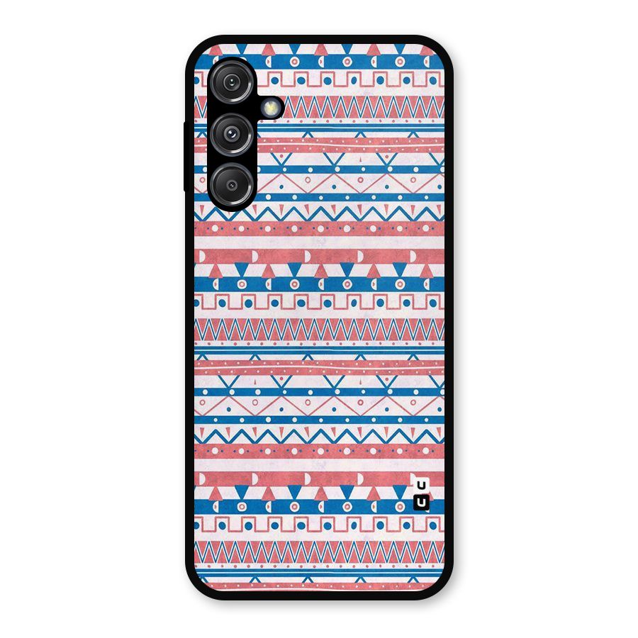 Seamless Ethnic Pattern Metal Back Case for Galaxy M34 5G