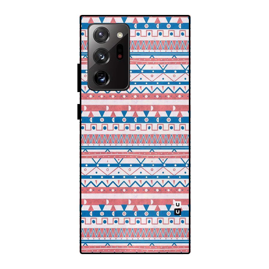 Seamless Ethnic Pattern Metal Back Case for Galaxy Note 20 Ultra