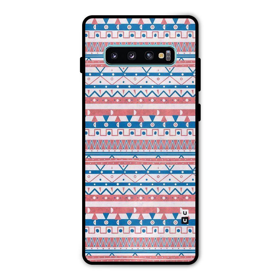 Seamless Ethnic Pattern Metal Back Case for Galaxy S10 Plus
