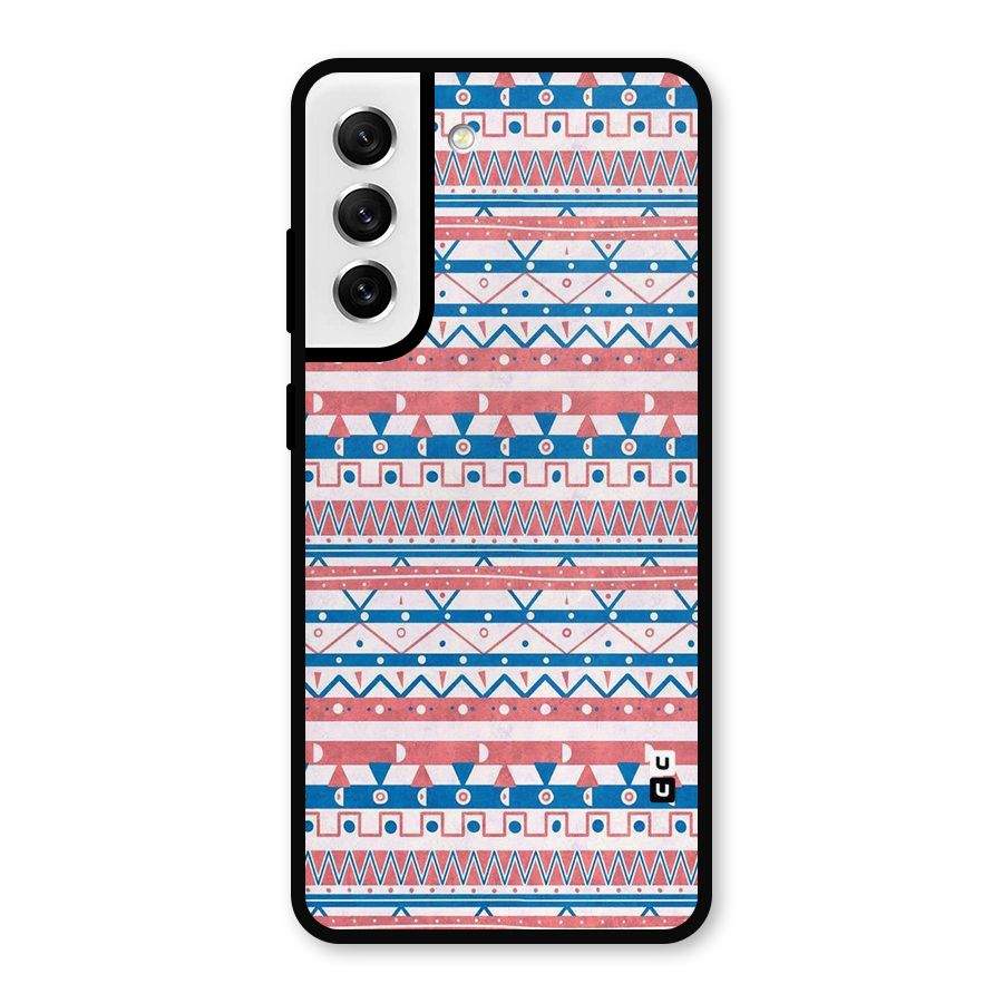 Seamless Ethnic Pattern Metal Back Case for Galaxy S21 FE 5G