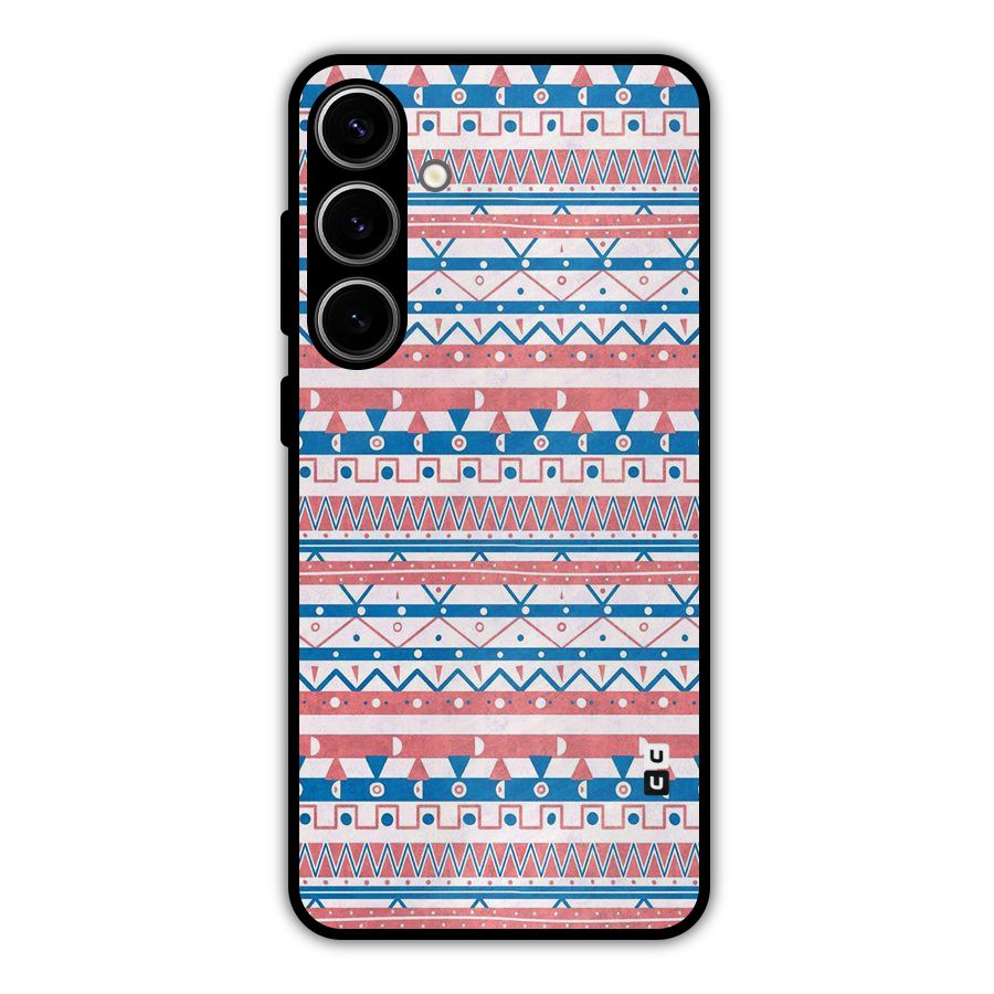 Seamless Ethnic Pattern Metal Back Case for Galaxy S24 Plus