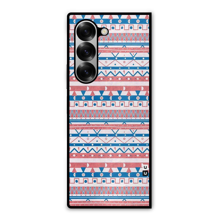 Seamless Ethnic Pattern Metal Back Case for Galaxy Z Fold6