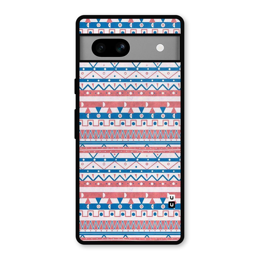 Seamless Ethnic Pattern Metal Back Case for Google Pixel 7a