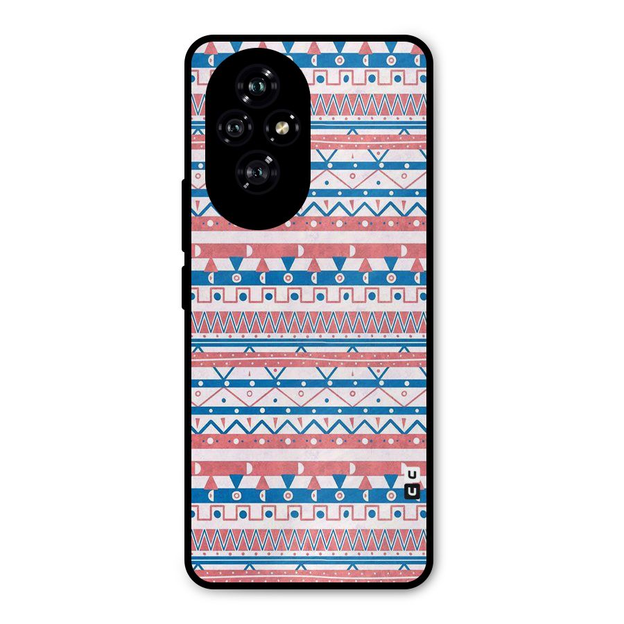Seamless Ethnic Pattern Metal Back Case for Honor 200