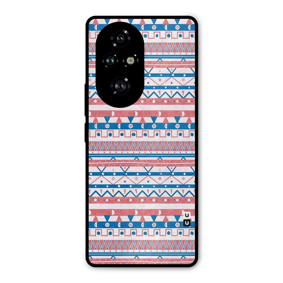 Seamless Ethnic Pattern Metal Back Case for Honor 200 Pro