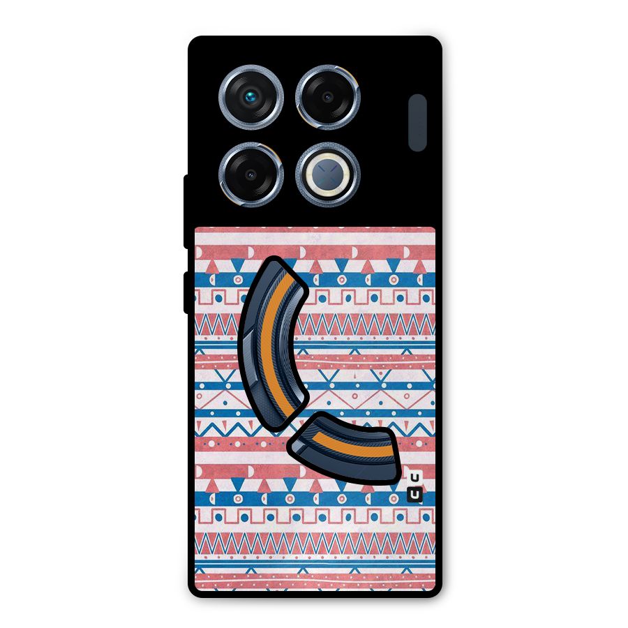 Seamless Ethnic Pattern Metal Back Case for Infinix GT 20 Pro