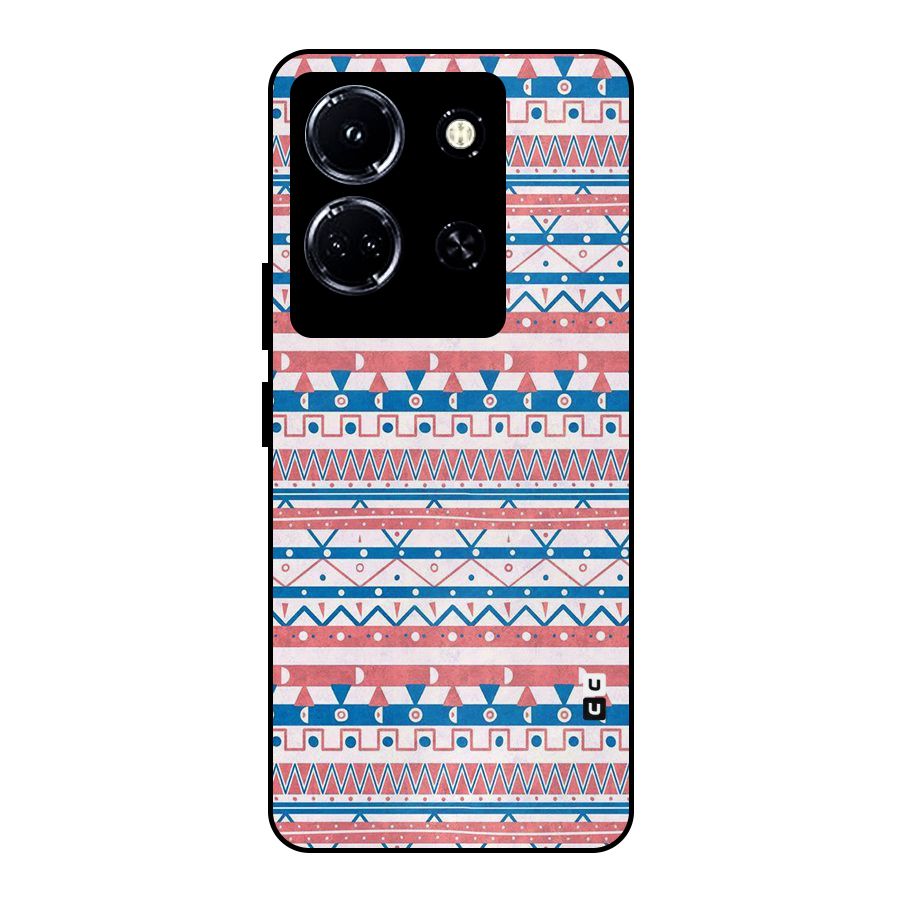 Seamless Ethnic Pattern Metal Back Case for Infinix Note 30 5G