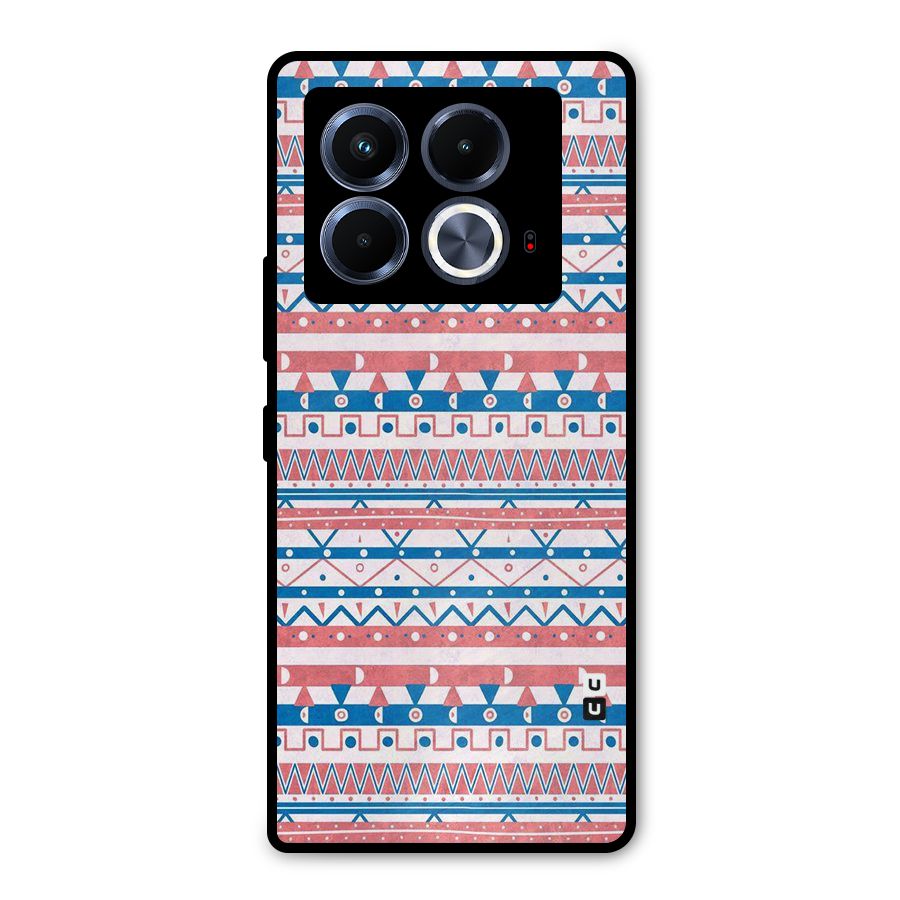 Seamless Ethnic Pattern Metal Back Case for Infinix Note 40 5G
