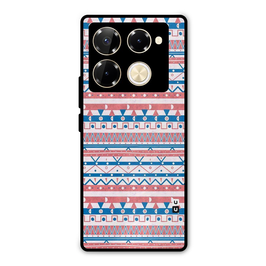 Seamless Ethnic Pattern Metal Back Case for Infinix Note 40 Pro Plus