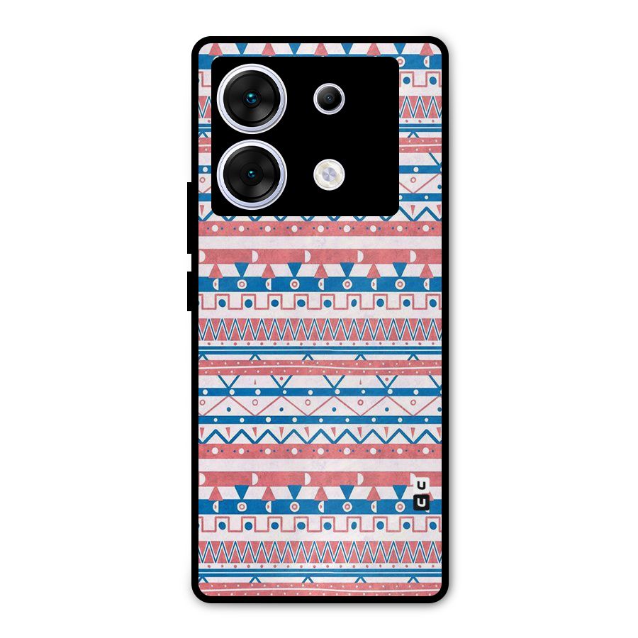 Seamless Ethnic Pattern Metal Back Case for Infinix Zero 30 5G