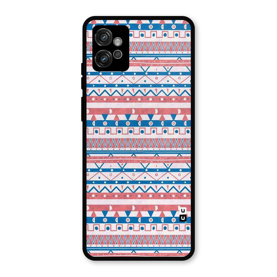 Seamless Ethnic Pattern Metal Back Case for Moto G32