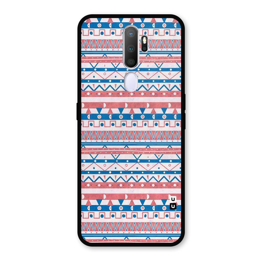 Seamless Ethnic Pattern Metal Back Case for Oppo A9 (2020)