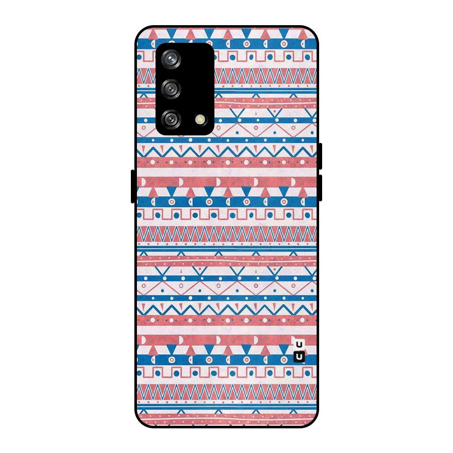 Seamless Ethnic Pattern Metal Back Case for Oppo F19