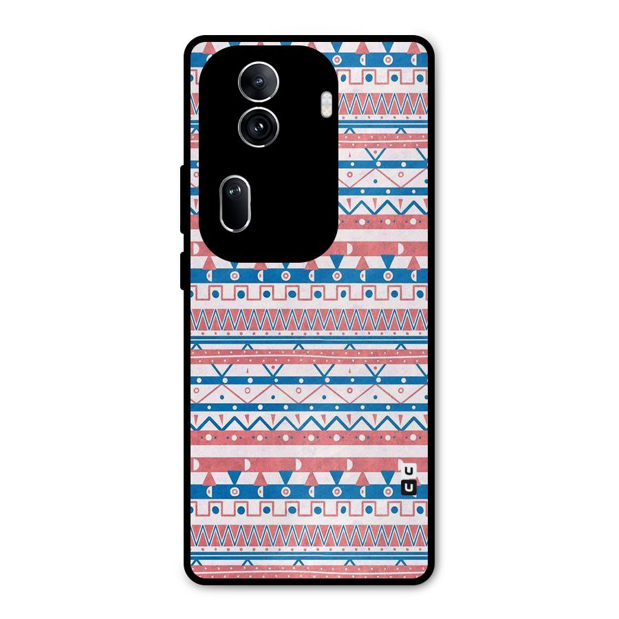 Seamless Ethnic Pattern Metal Back Case for Oppo Reno11 Pro 5G
