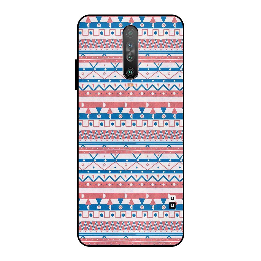 Seamless Ethnic Pattern Metal Back Case for Poco X2