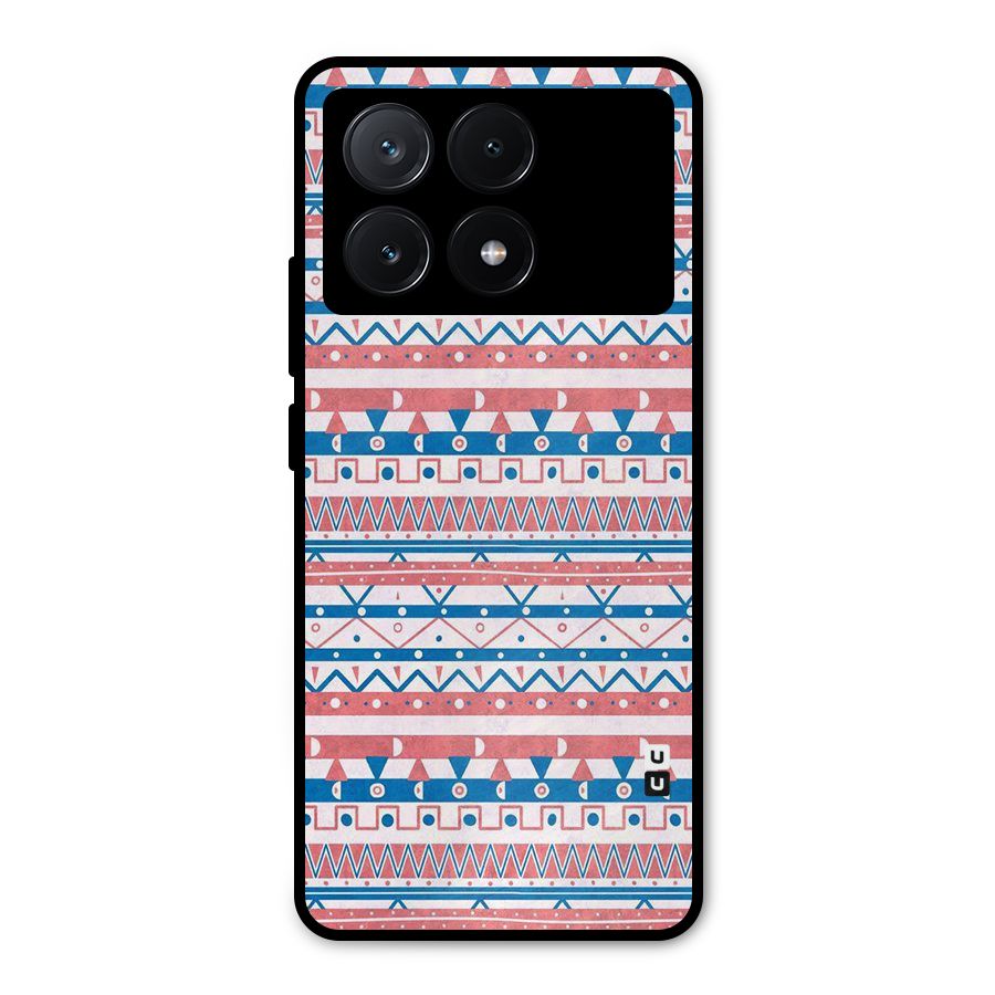 Seamless Ethnic Pattern Metal Back Case for Poco X6 Pro