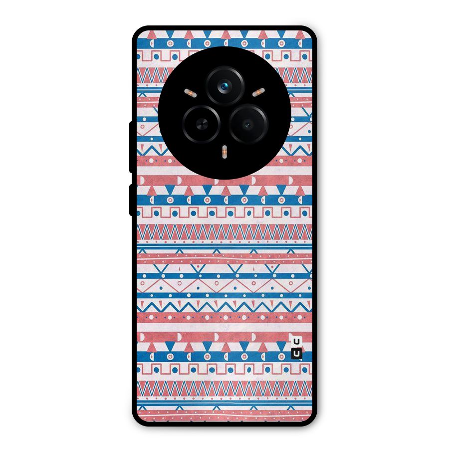 Seamless Ethnic Pattern Metal Back Case for Realme 14 Pro