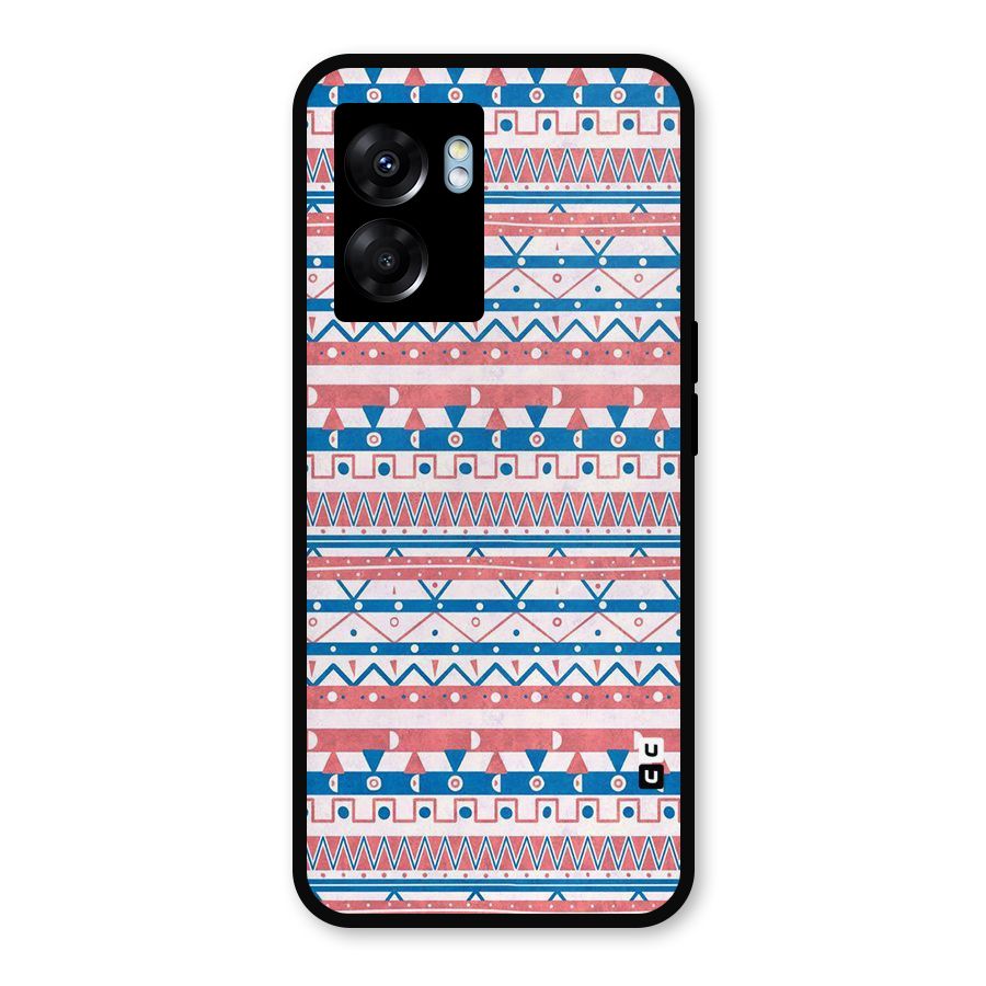 Seamless Ethnic Pattern Metal Back Case for Realme Narzo 50 5G