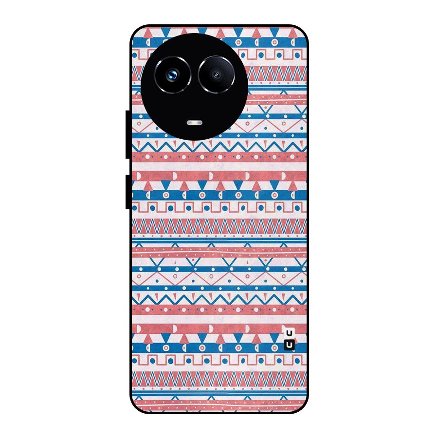 Seamless Ethnic Pattern Metal Back Case for Realme Narzo 60X
