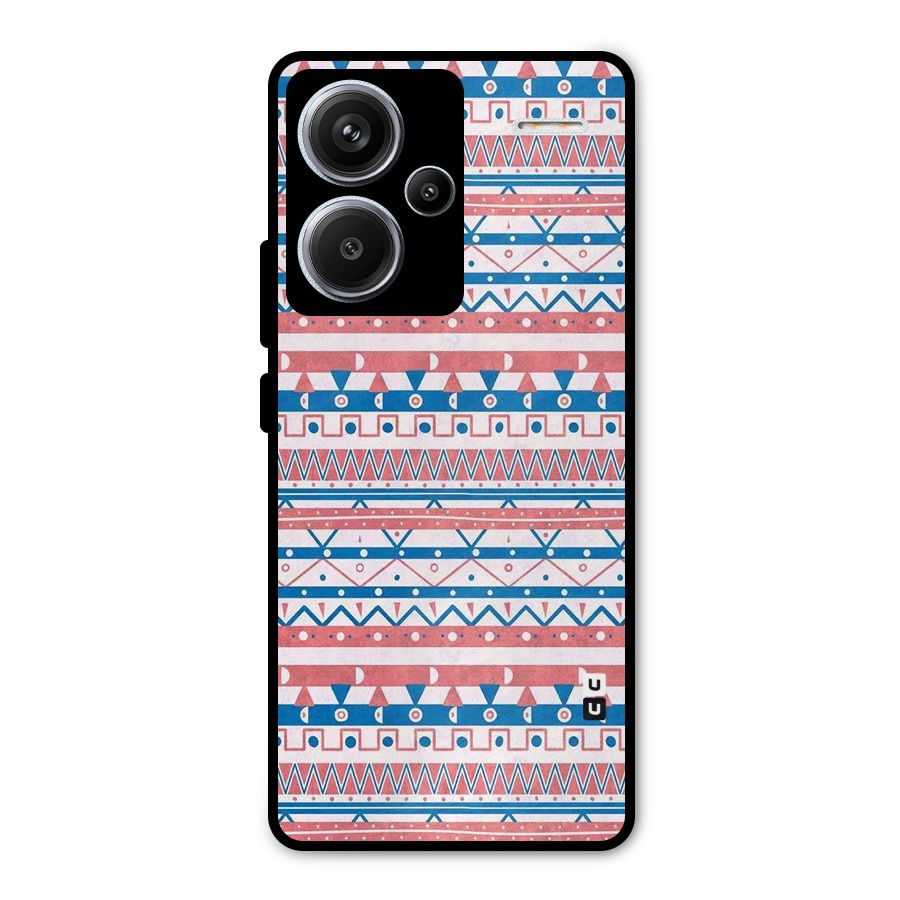 Seamless Ethnic Pattern Metal Back Case for Redmi Note 13 Pro Plus