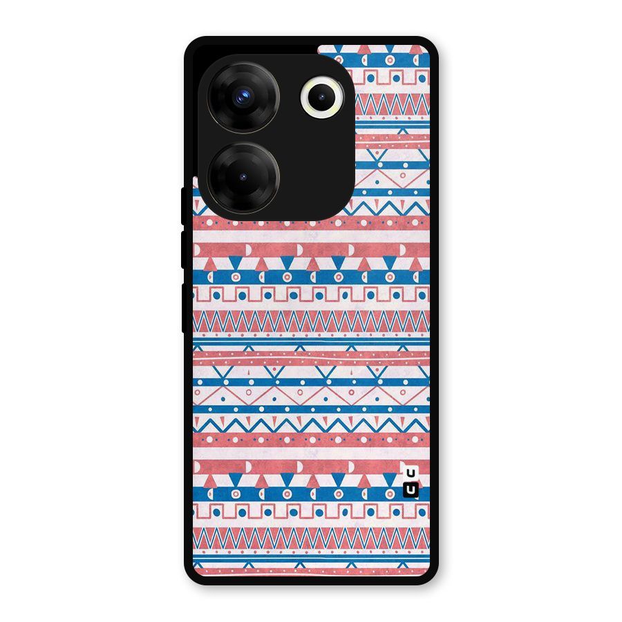Seamless Ethnic Pattern Metal Back Case for Tecno Camon 20