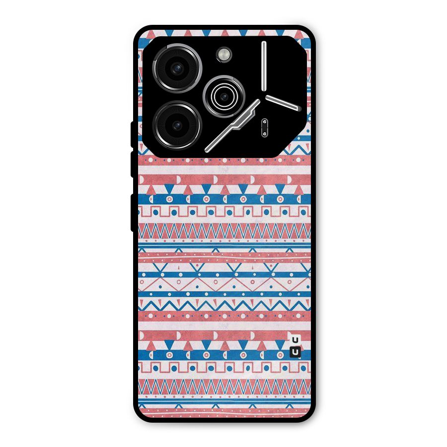 Seamless Ethnic Pattern Metal Back Case for Tecno Pova 6 Pro