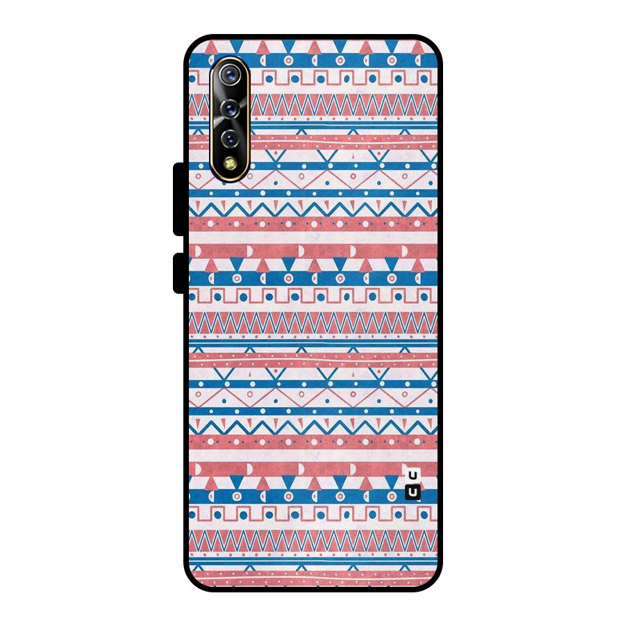 Seamless Ethnic Pattern Metal Back Case for Vivo S1