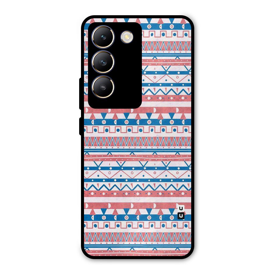 Seamless Ethnic Pattern Metal Back Case for Vivo T3 5G