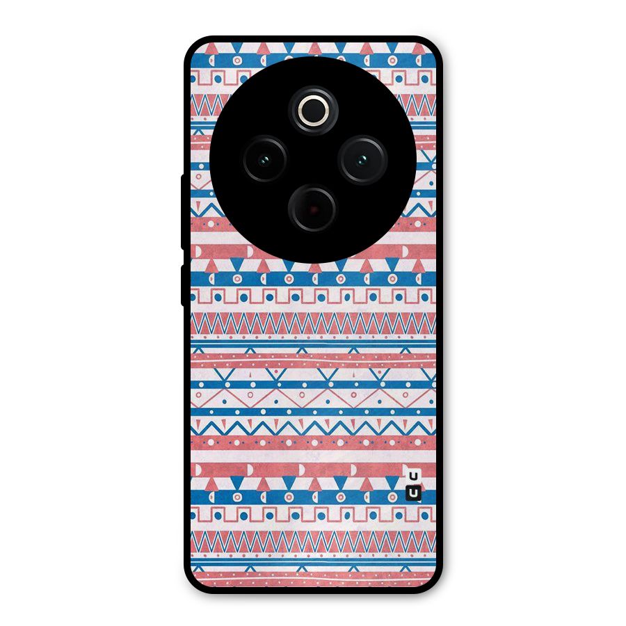 Seamless Ethnic Pattern Metal Back Case for Vivo T4