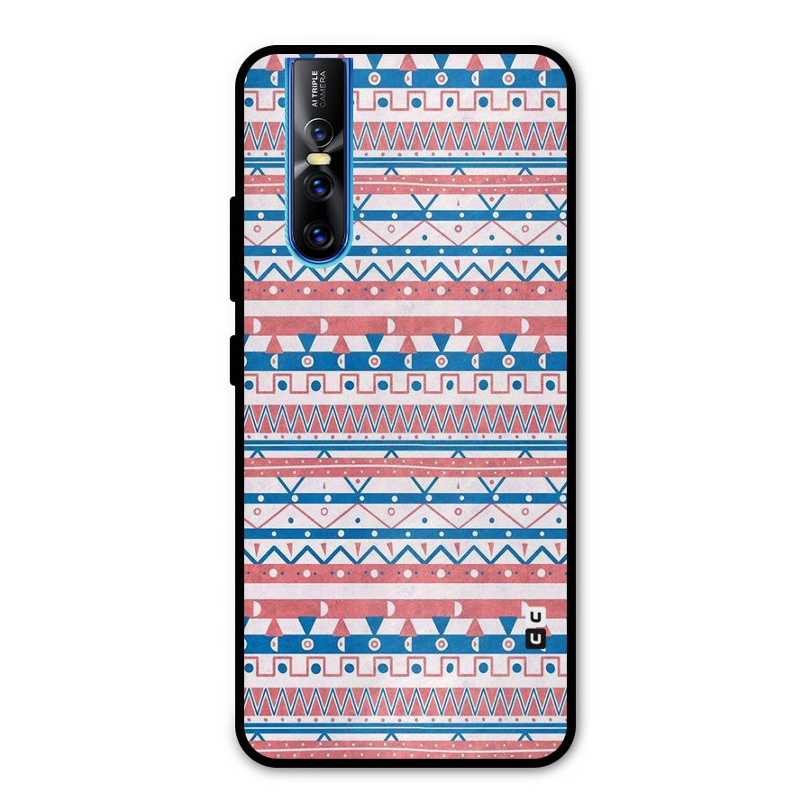 Seamless Ethnic Pattern Metal Back Case for Vivo V15 Pro