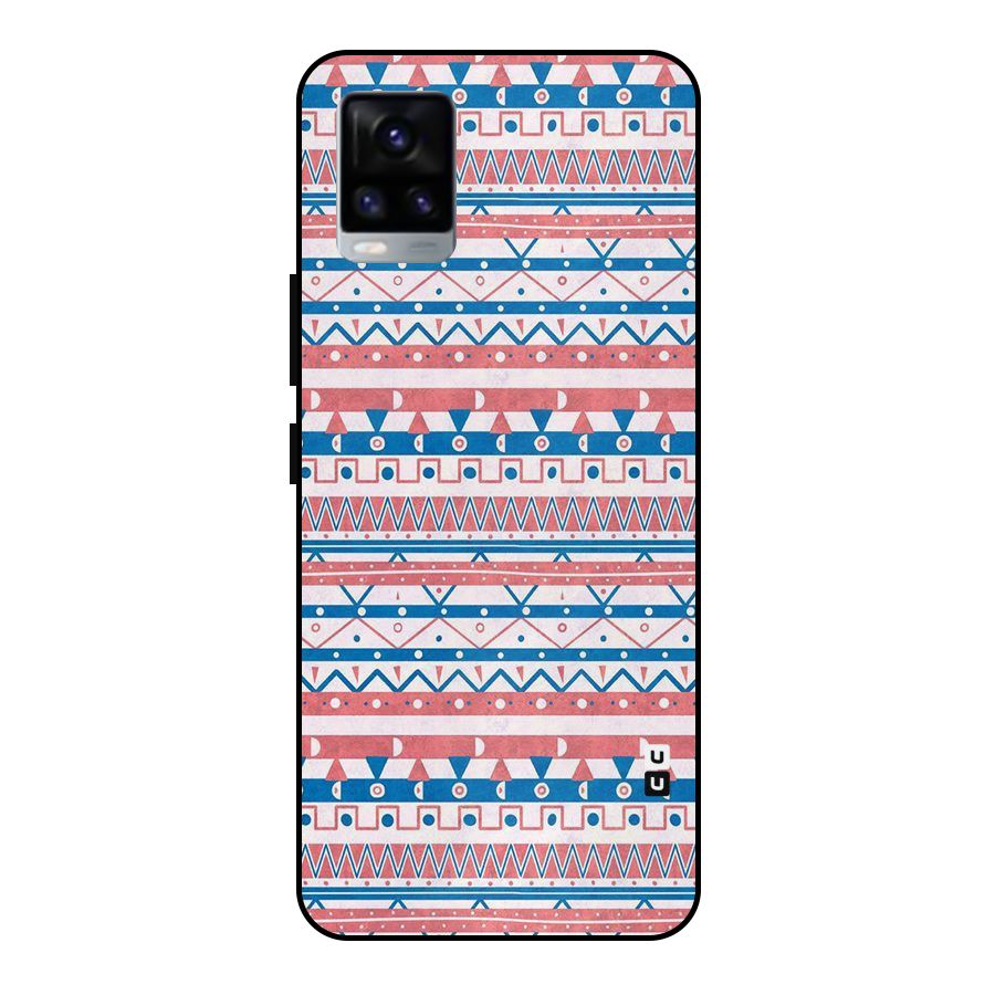 Seamless Ethnic Pattern Metal Back Case for Vivo V20 2021