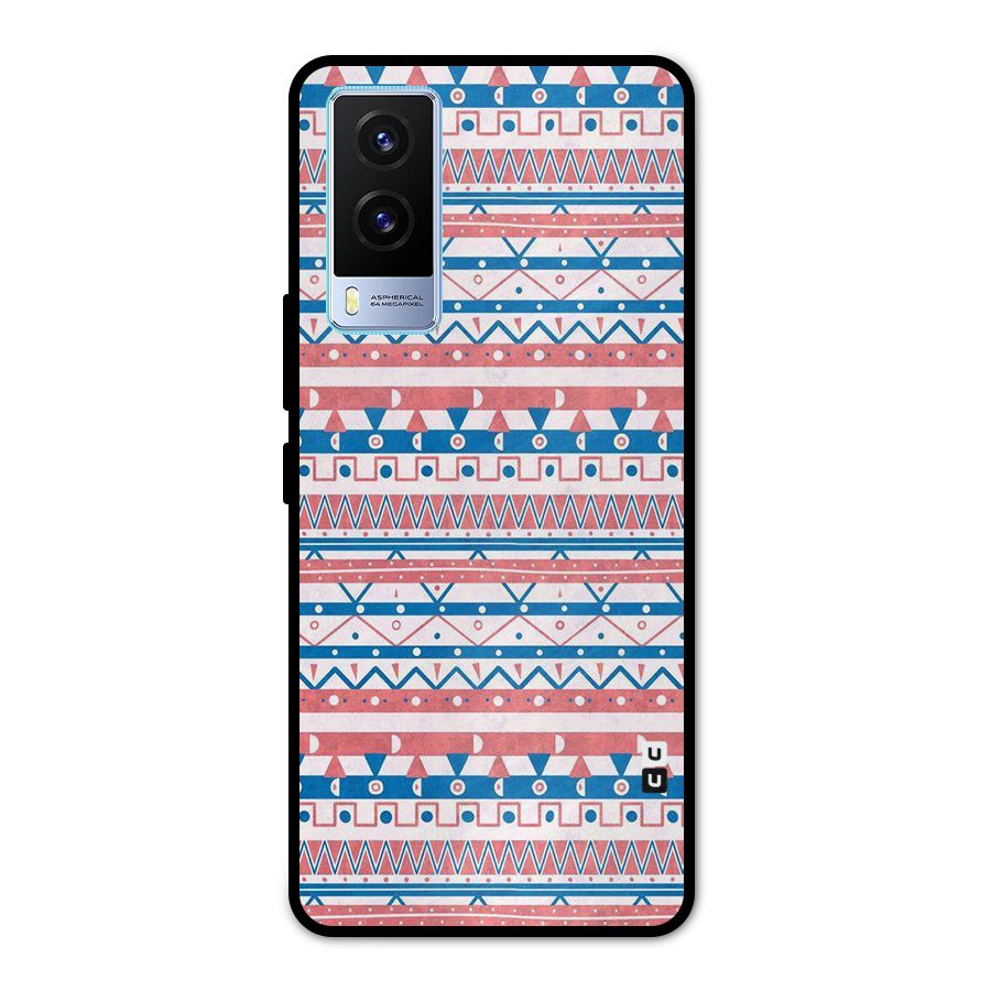 Seamless Ethnic Pattern Metal Back Case for Vivo V21e 5G