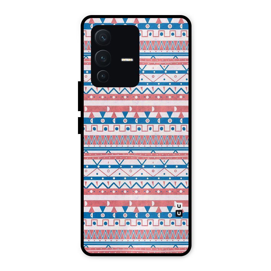 Seamless Ethnic Pattern Metal Back Case for Vivo V23 5G