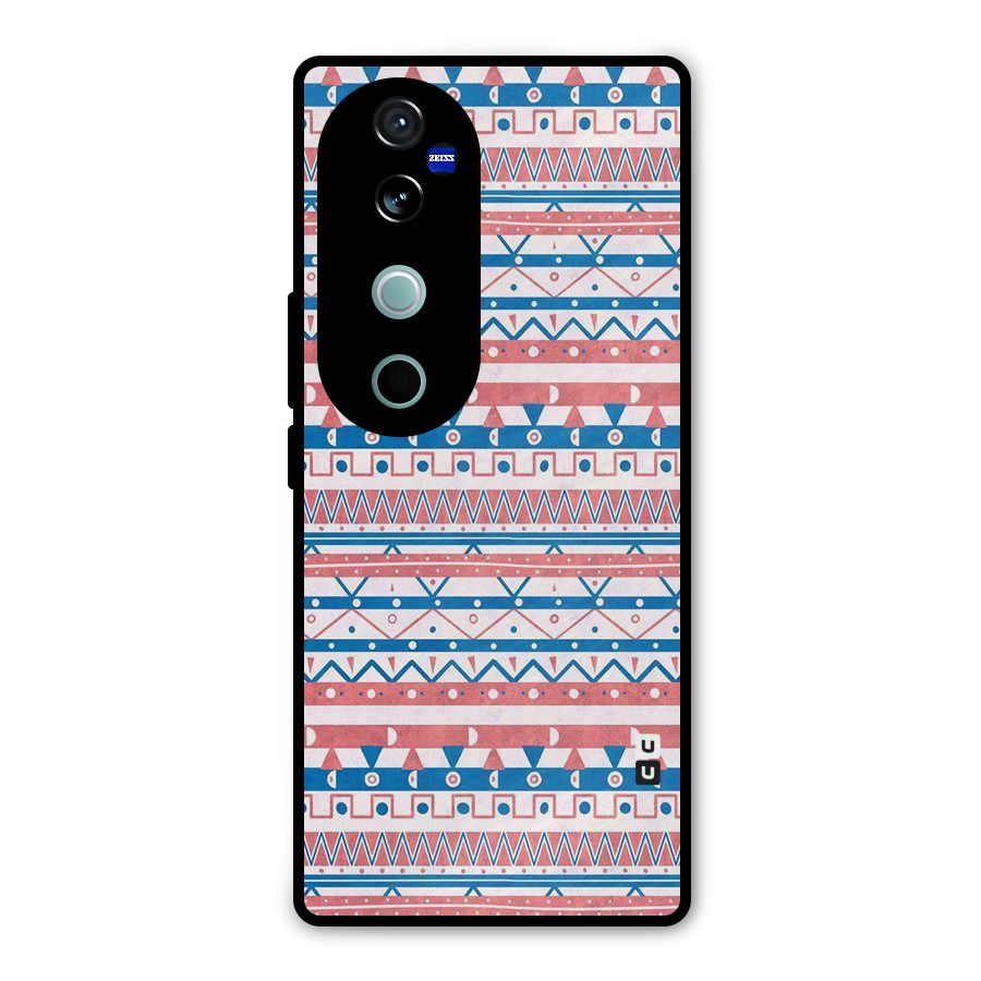 Seamless Ethnic Pattern Metal Back Case for Vivo V40 Pro