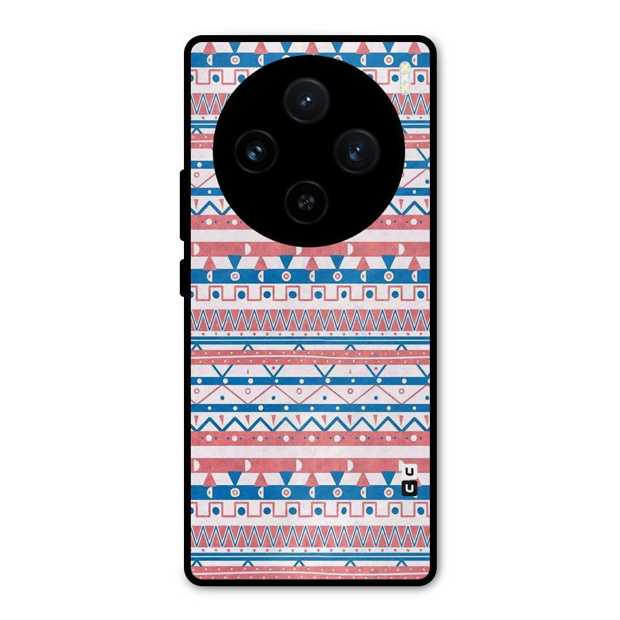 Seamless Ethnic Pattern Metal Back Case for Vivo X100