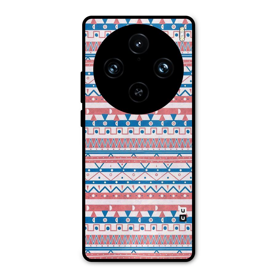 Seamless Ethnic Pattern Metal Back Case for Vivo X100 Pro