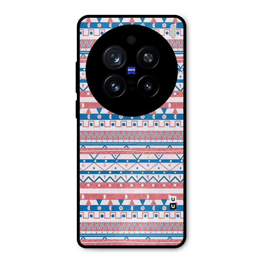 Seamless Ethnic Pattern Metal Back Case for Vivo X200 Pro