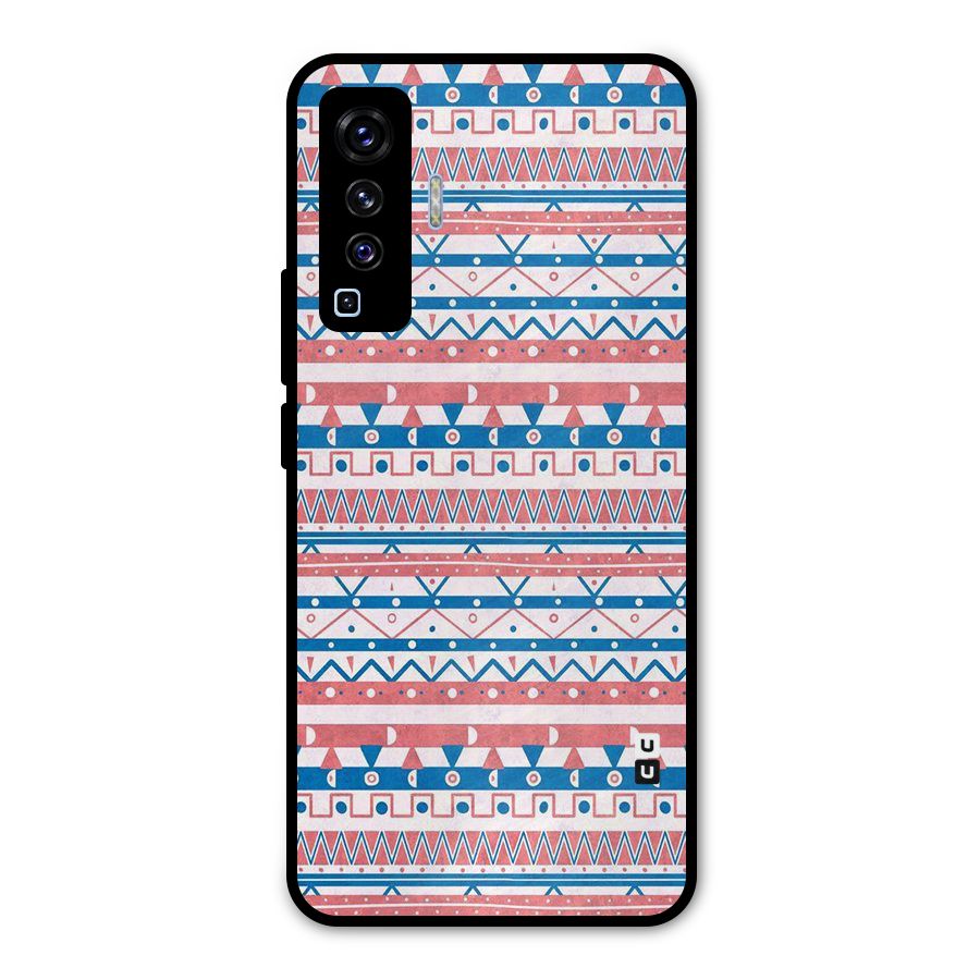 Seamless Ethnic Pattern Metal Back Case for Vivo X50