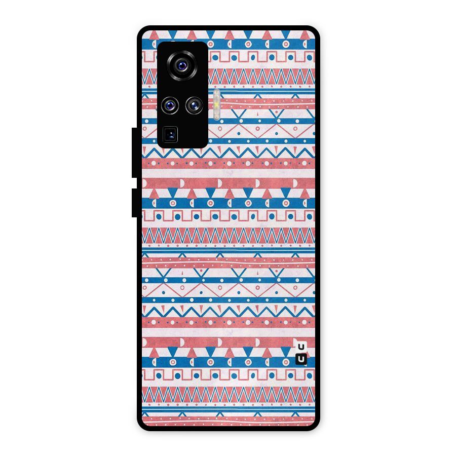 Seamless Ethnic Pattern Metal Back Case for Vivo X50 Pro